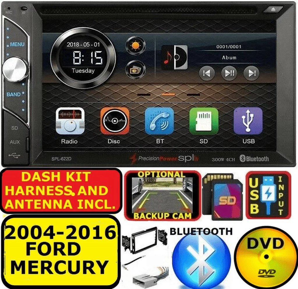 BLUETOOTH AUX 04-16 RADIO CAR CD/DVD MERCURY STEREO FORD USB TOUCHSCREEN SD PKG