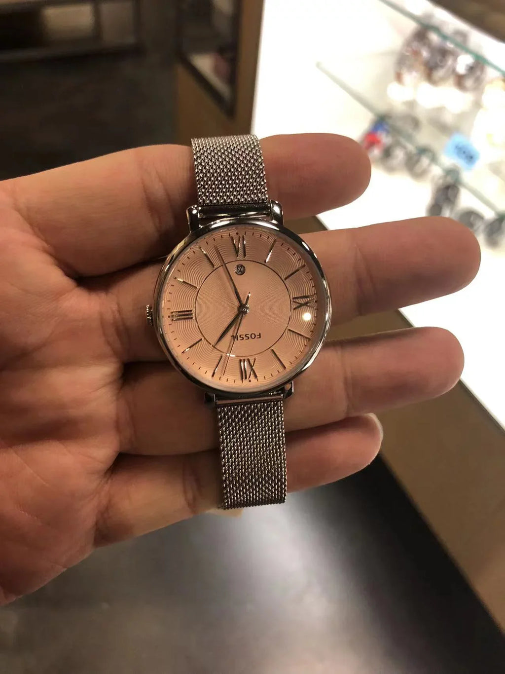 Jacqueline Watch ES5089 Fossil Ladies Quartz Dial Pink