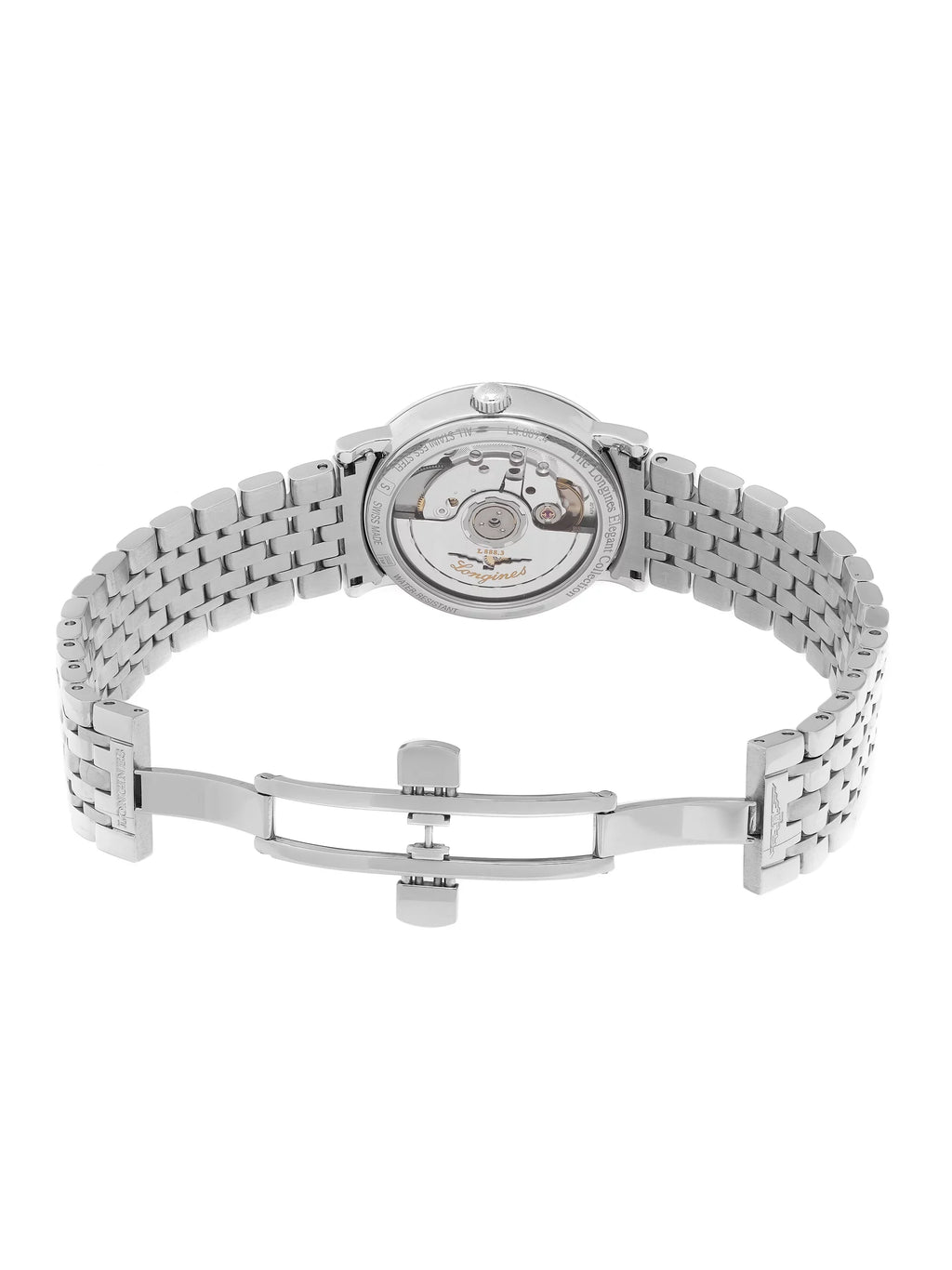 Dial White Steel Watch Automatic Elegant L4.809.4.12.6 Longines Stainless Ladies