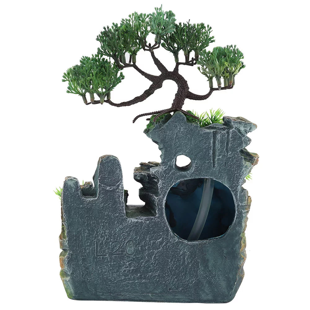 Waterfall Fountain 220V Desktop EU Zen Mini Waterfall Meditation Plug