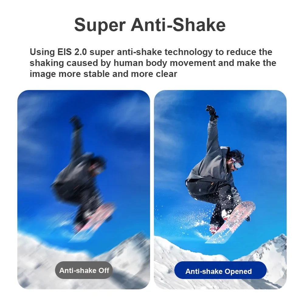 EP6 Recorder Video WiFi Wearable Camera Andoer Camcorder 4K Webcam 1080P Vlog Hands-Off Camera 60FPS Camera Camera FHD Head Mounted