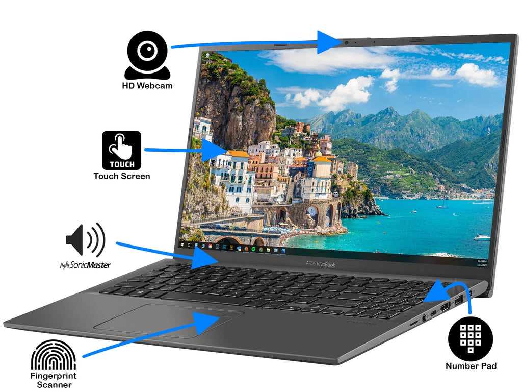 '+ 20GB Reader, Vivobook Upto FHD Pro Core HDD, ASUS Wi-Fi, 512GB Laptop, Intel 10 NVMe 15.6" SSD X512JA Windows Display, 500GB i7-1065G7 Card Bluetooth, RAM, S 3.9GHz, HDMI,