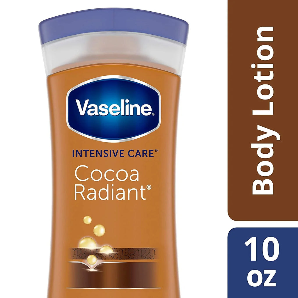 oz, Cocoa Lotion, 10 Care 6 Pack Radiant Butter Intensive Vaseline Body