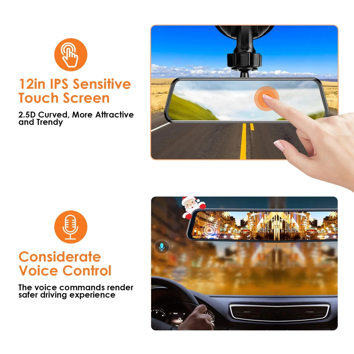 170° DVR Night Monitor Vision, Angle Car Dual Recorder G-Sensor, with Lens Camera Parking 4K Cam HD Dash iMounTEK