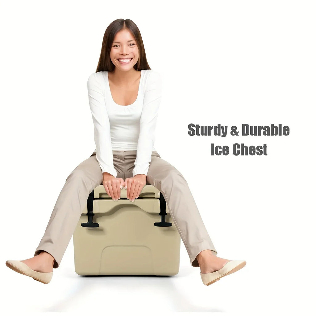 Leak-Proof Ideal for - Cooler Keeps COSTWAY & Camping Outdoor Durable 24 Chest, - Chilled Picnics Cans 16-Quart Ice