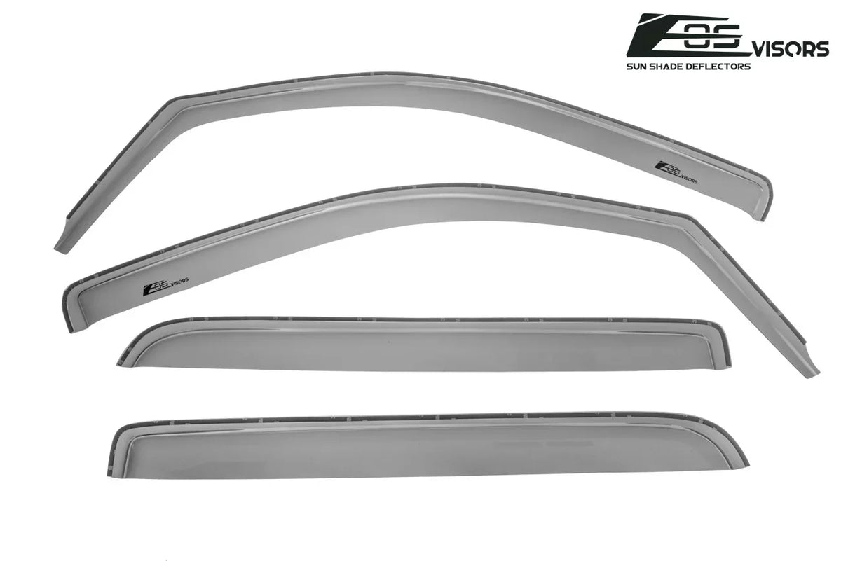 Store Deflectors Chevrolet | IN-CHANNEL ALL TINTED Side Fits 2014-2018 Visors Extreme SMOKE Silverado Online Window Guards Crew 1500 Style Models Vents EOS Rain Cab