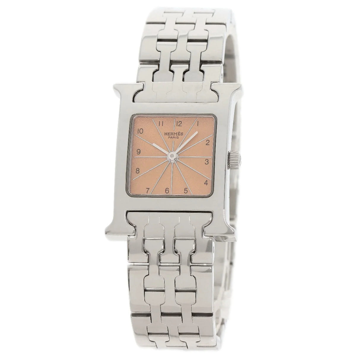 Ladies Wristwatch HH1.210 Steel/SS Pre-Owned Stainless Watch (Good) Hermes H HERMES