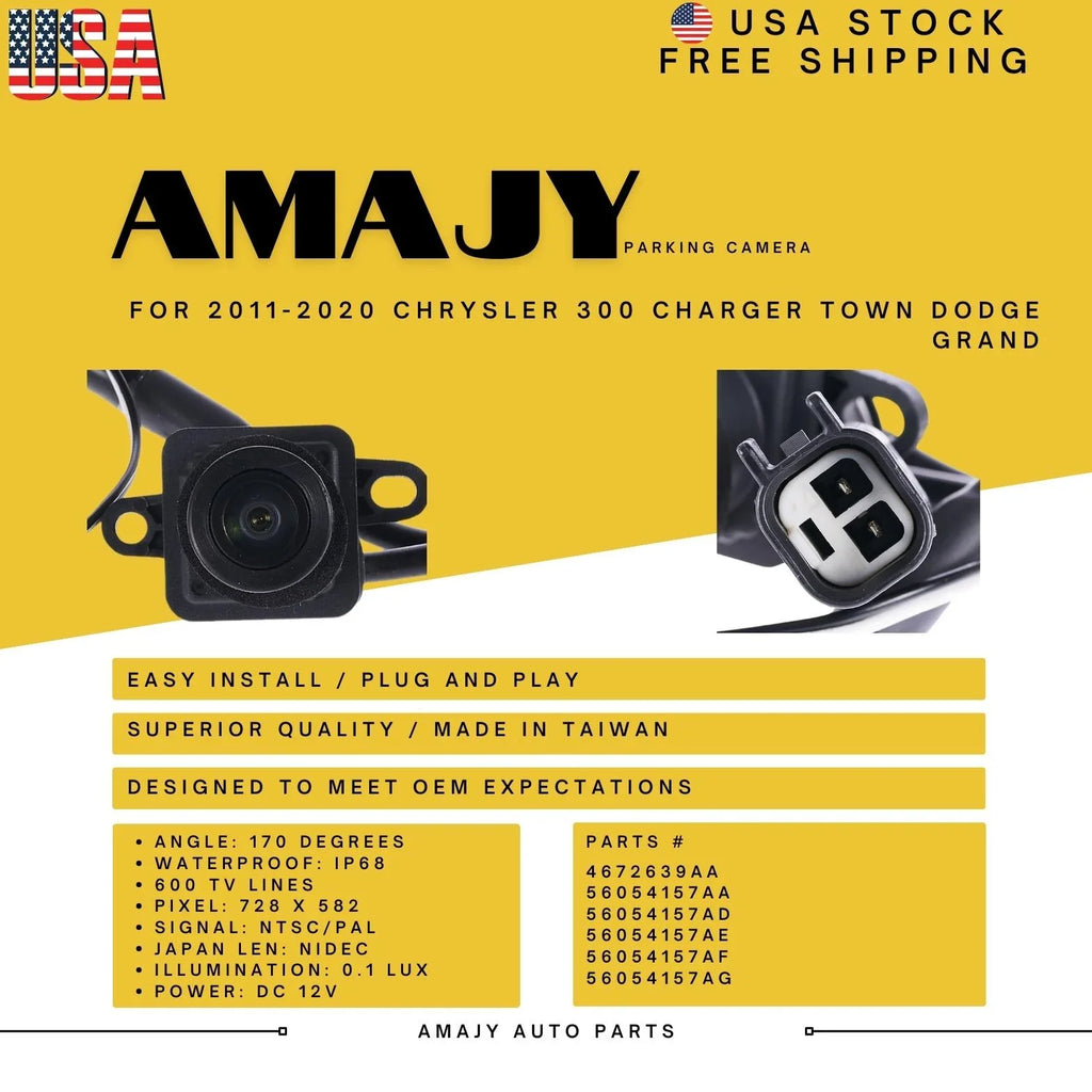 Replaces Chrysler Charger 4672639AA Backup 11-20 Dodge 300 for Grand 56054157AG 56054157AA Town 56054157AE Camera 56054157AF 56054157AD