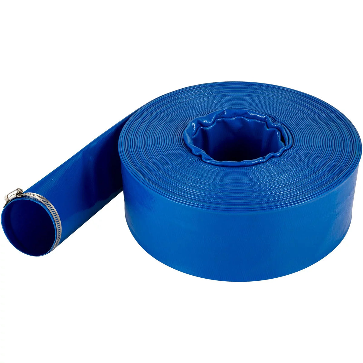 Blue Ideal Clamps, Hose, Discharge for & VEVOR Weather-proof Heavy Flat Lay 105', & Swimming Fabric Transfer, with Water 1-12" Hose, Backwash Hose Drain Burst-proof, Pool Duty x
