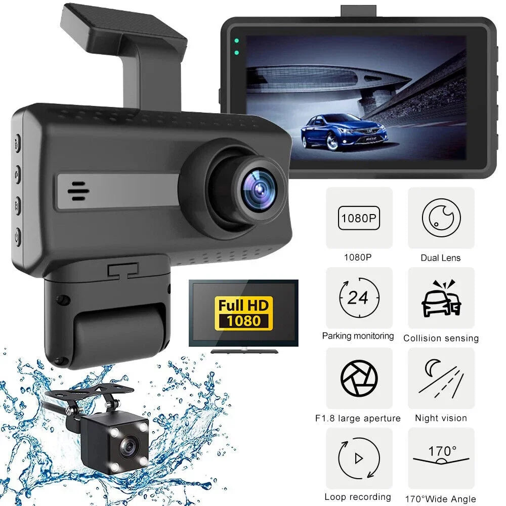 G Cam Recorder: Front Camera Car 1080P JahyShow Rear Video, Dash Dual Lens Sensor and