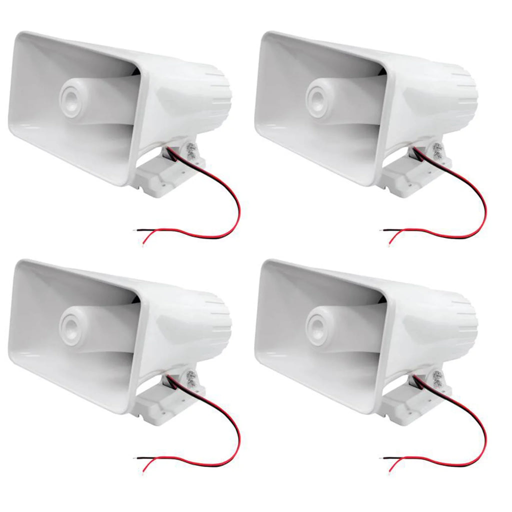 Pack) Indoor Horn Outdoor Watts and 8" (4 Pyle White 8 PA 65 Speaker, Ohms