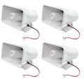 Pack) Indoor Horn Outdoor Watts and 8" (4 Pyle White 8 PA 65 Speaker, Ohms