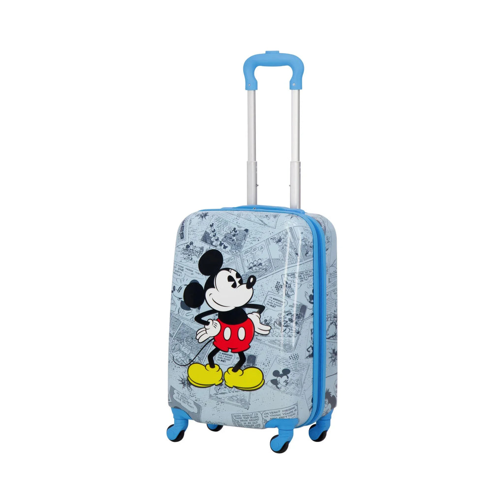 21 Inch Luggage, Disney Mouse Blue Wheels, On Suitcase with Rolling Mickey Carry Kids Spinner Hardshell