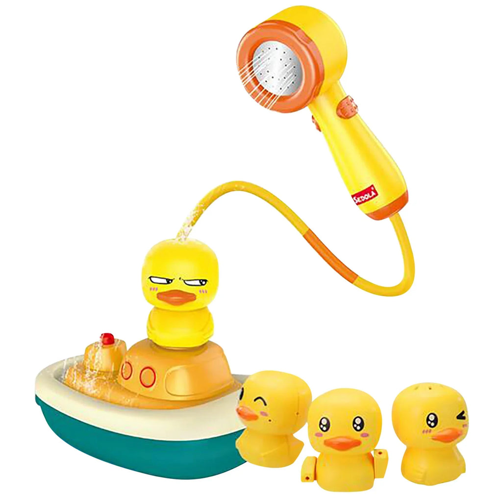 YHAIOGS Kinds TOys, Shower Water 3 Ship Electric Spray Revolving of Ducks TOys, Baby