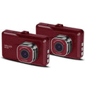 Screen Cam, 2-Pack LCD MNCD37 Dash Red, HD Full 3"