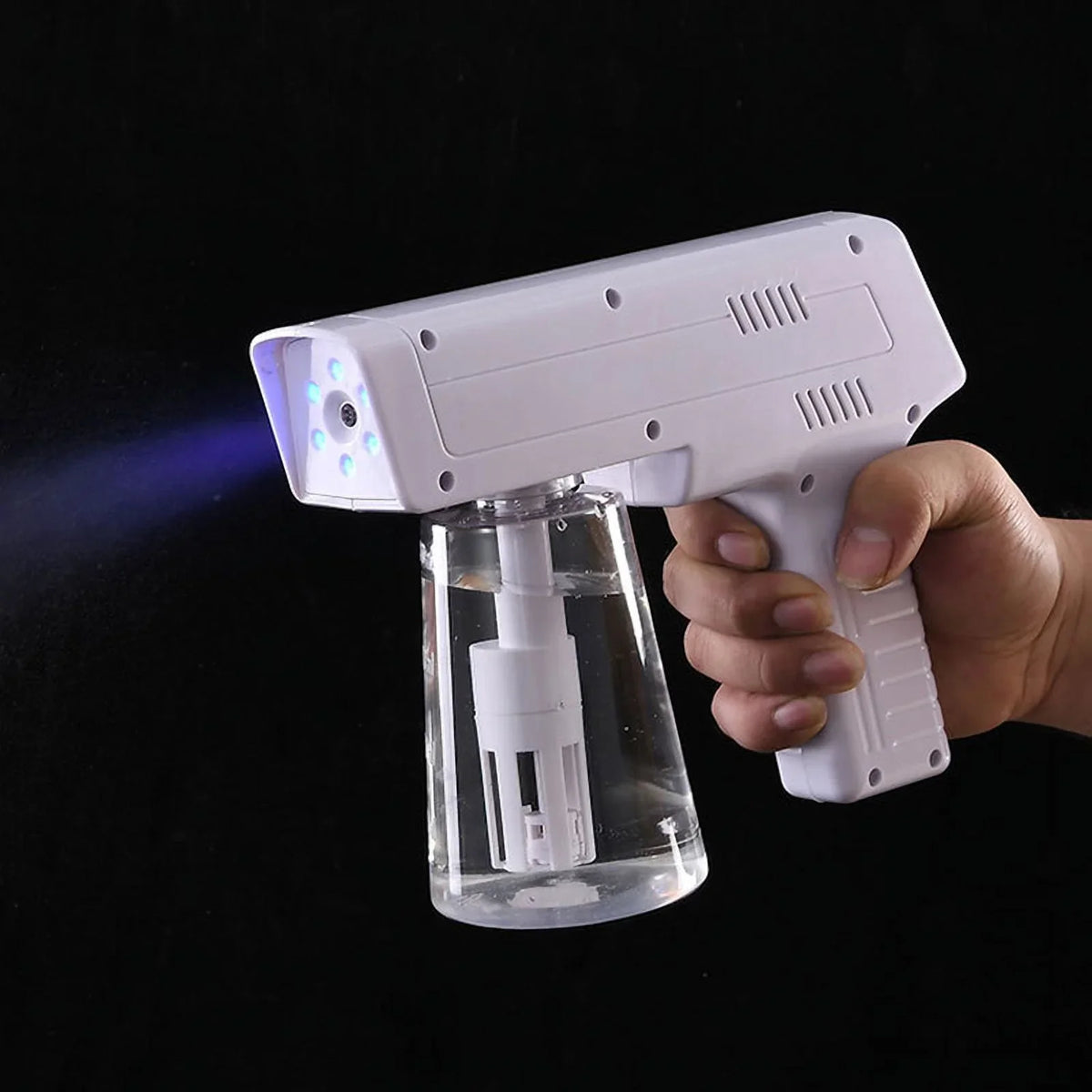 Spray 3-in-1 Maker, Electrolysis Blue Gun Disinfection Water NaClO and Generator, Light Disinfectant