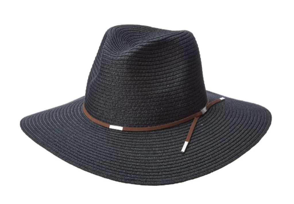 Suede Safari with Faux . One TSCLP249-BLK Trim- Braid Size Scala Hat