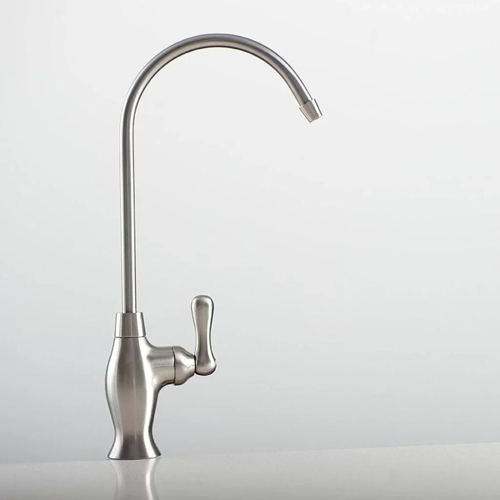 Brushed Non-Air Ceramic Nickel Euro-style Faucet Gap Disk NSF Long-reach -