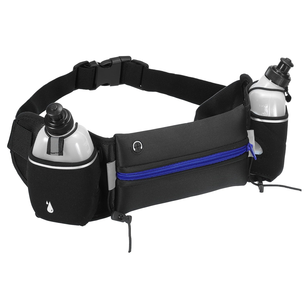 Water Pouch, Bottles, Blue Pack Waist Running Uxcell Running Belt Hydration with Dark