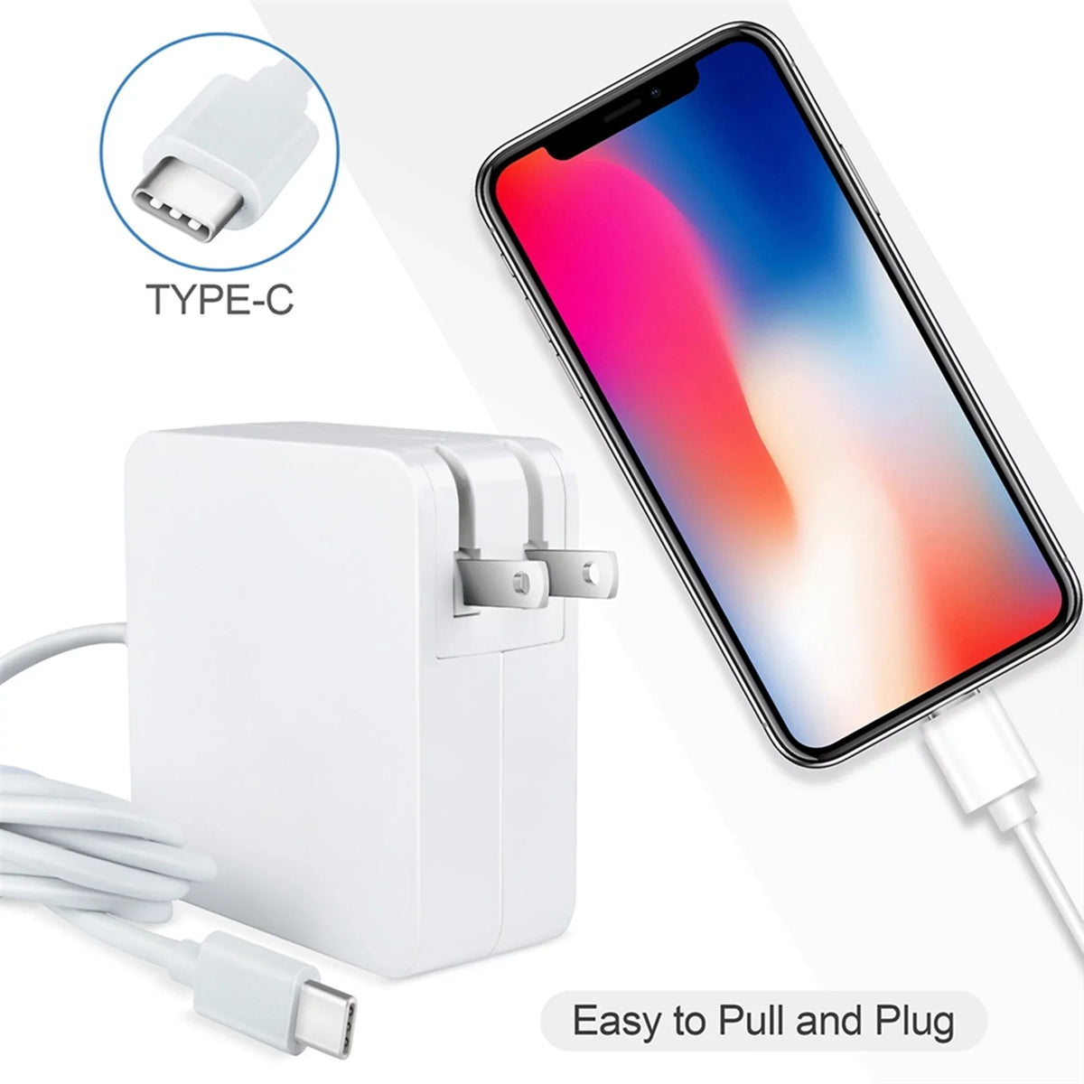 7390 for USB-C DELL 65W Replacement KONKIN 2-in-1 PSU Compatible Latitude AC Cord Adapter Power BOO Charger 7285 White
