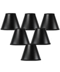 Clip Parchment Chandelier Shade Lamp of Candle Gold-Lined 3x6x5 Set 6