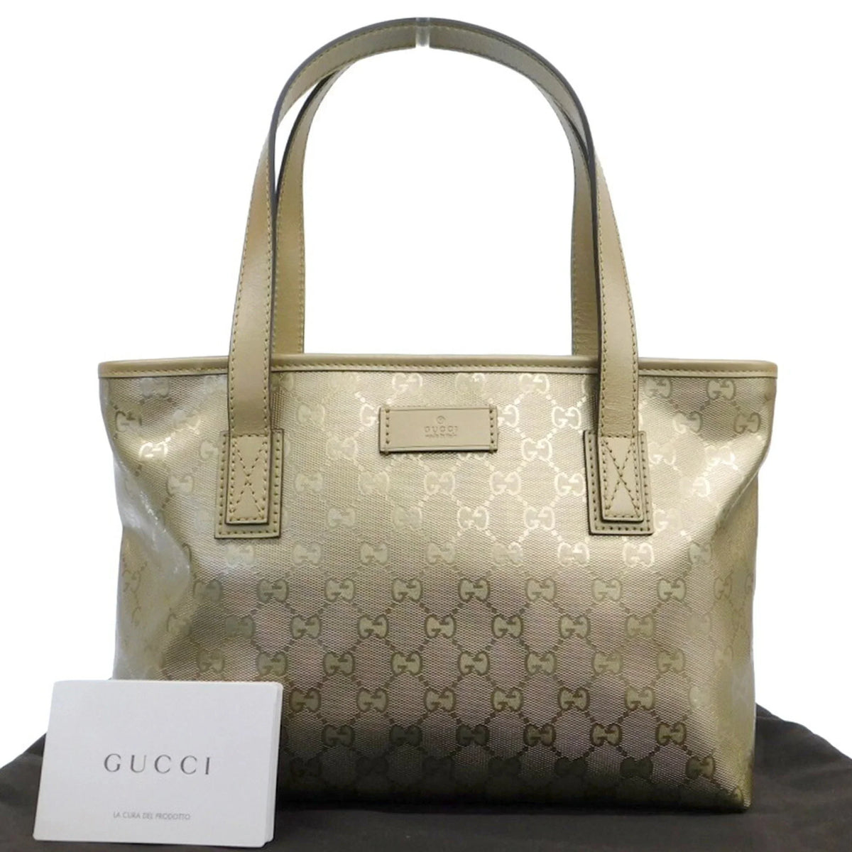 New) Handbag Implement 002123 GUCCI (Like 211138 Tote Bag Gold GG Pre-Owned