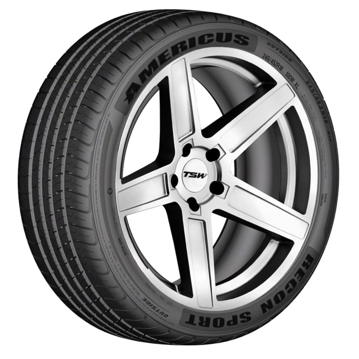 XL 245/45ZR20 103W All Tire Weather Americus Sport Recon Passenger