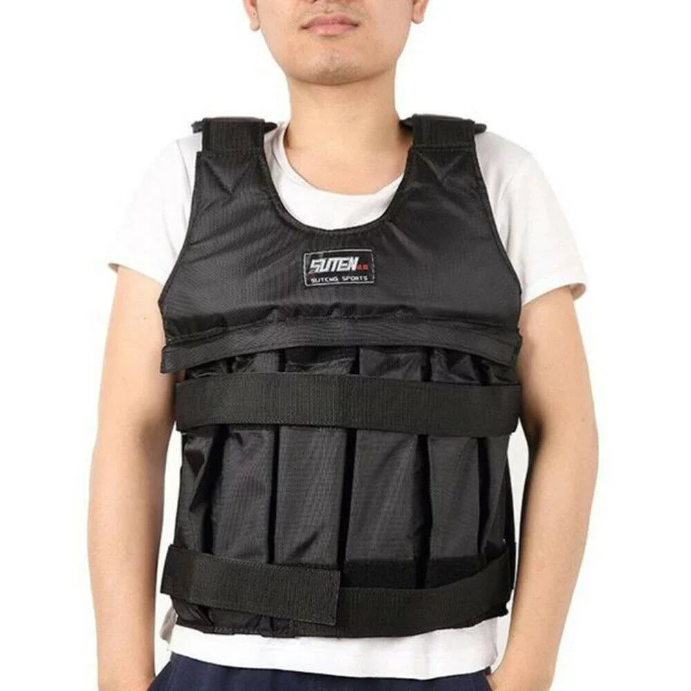 Gym Fitness Adjustable Workout Weighted 44lbs-110lbs Training Weight Adjustable Vest Running Vest 110LBS(50KG) Weight