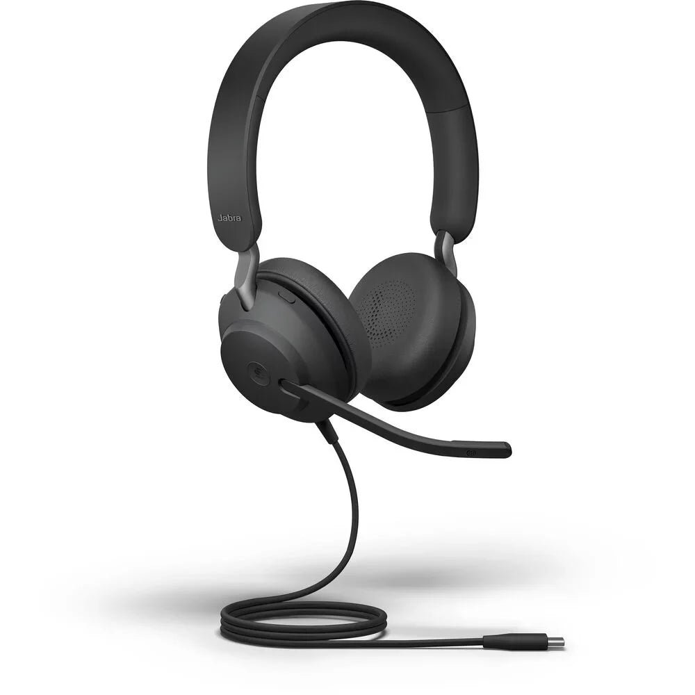 40 Passive Wired All-Day Jabra UC and for Music, USB-C, Enhanced - Evolve2 Stereo, (Open Cancelling Calls USB-C with - UC-Optimized Box) Headset Comfort, Noise Headphones, Headphones, Telework