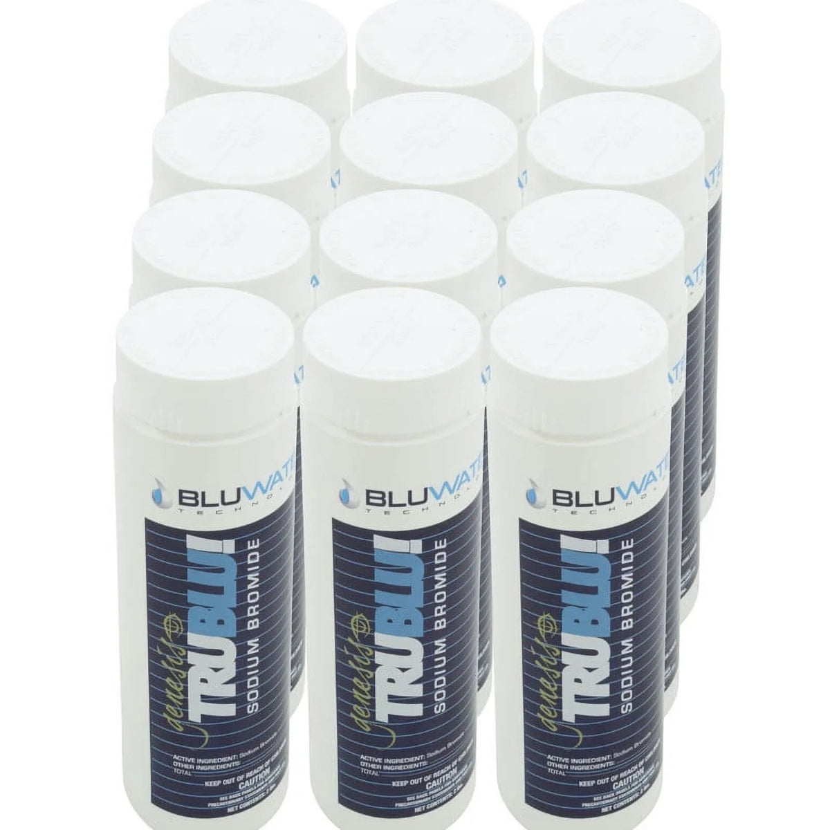 Sodium Genesis, Generator, Case 12 of Cleaners Brand Bluwater 2lb Automatic Pool Bromide Bottle,
