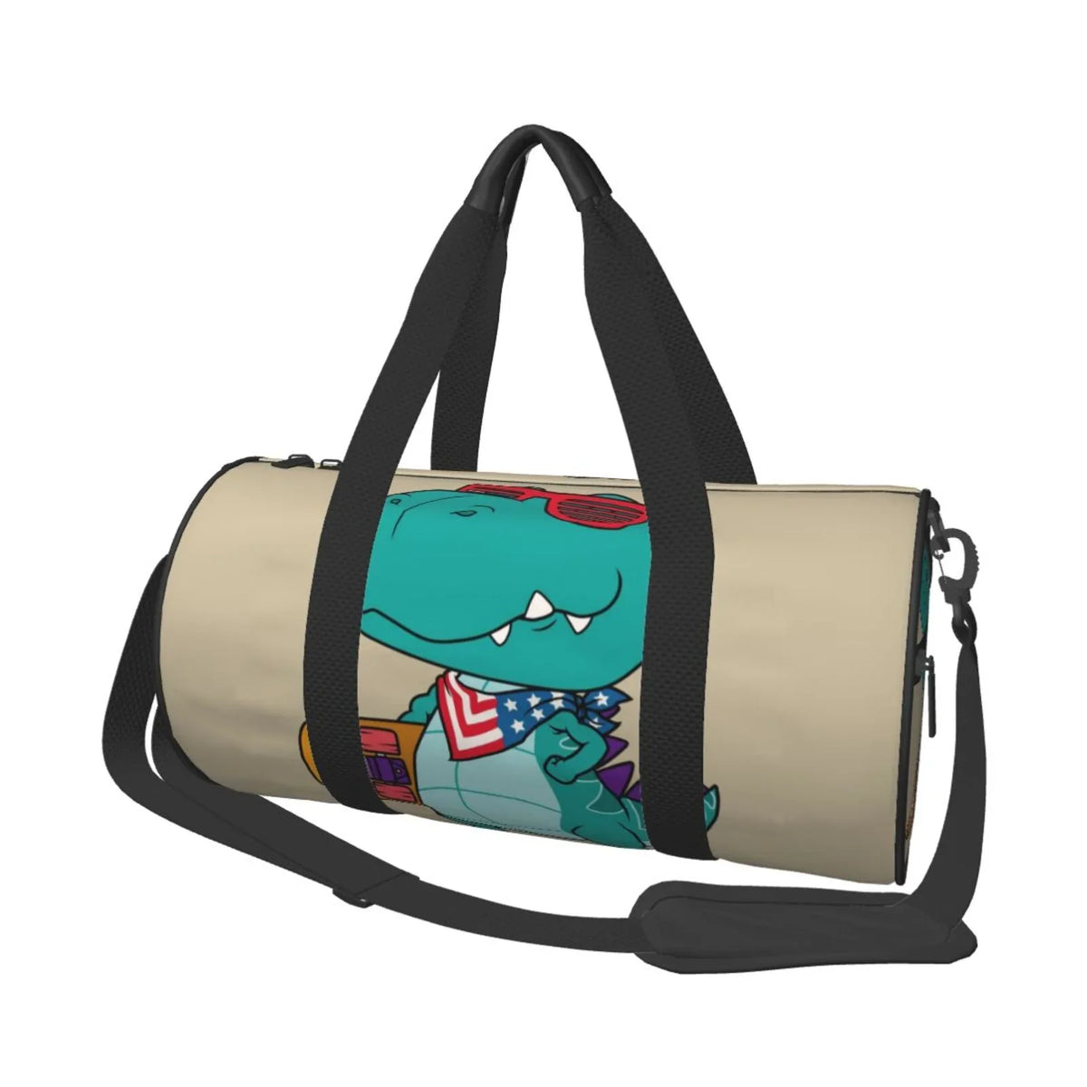 Bag and Travel Large Bag Playing Bag Cylinder Capacity Gym Skateboard Coaee Cool Compartment Waterproof with Luggage Pocket Dino Sports