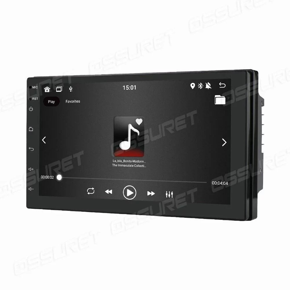 Stereo Head Dash Din 2 GPS Backup With Navigation Double In Android Car Radio System Bluetooth 7" Unit 11 Camera