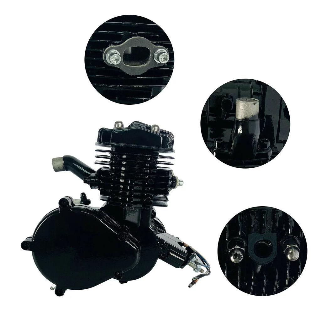 Petrol Motor 80CC Engine Single for 2.94KW 2-Stroke Start Motorized Bike Bicycle 6500r/min Cylinder Pull Engine Air-cooled Gas