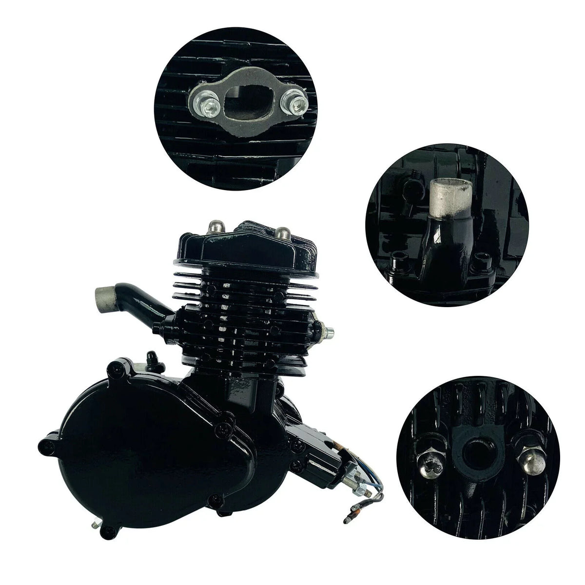 Petrol Motor 80CC Engine Single for 2.94KW 2-Stroke Start Motorized Bike Bicycle 6500r/min Cylinder Pull Engine Air-cooled Gas