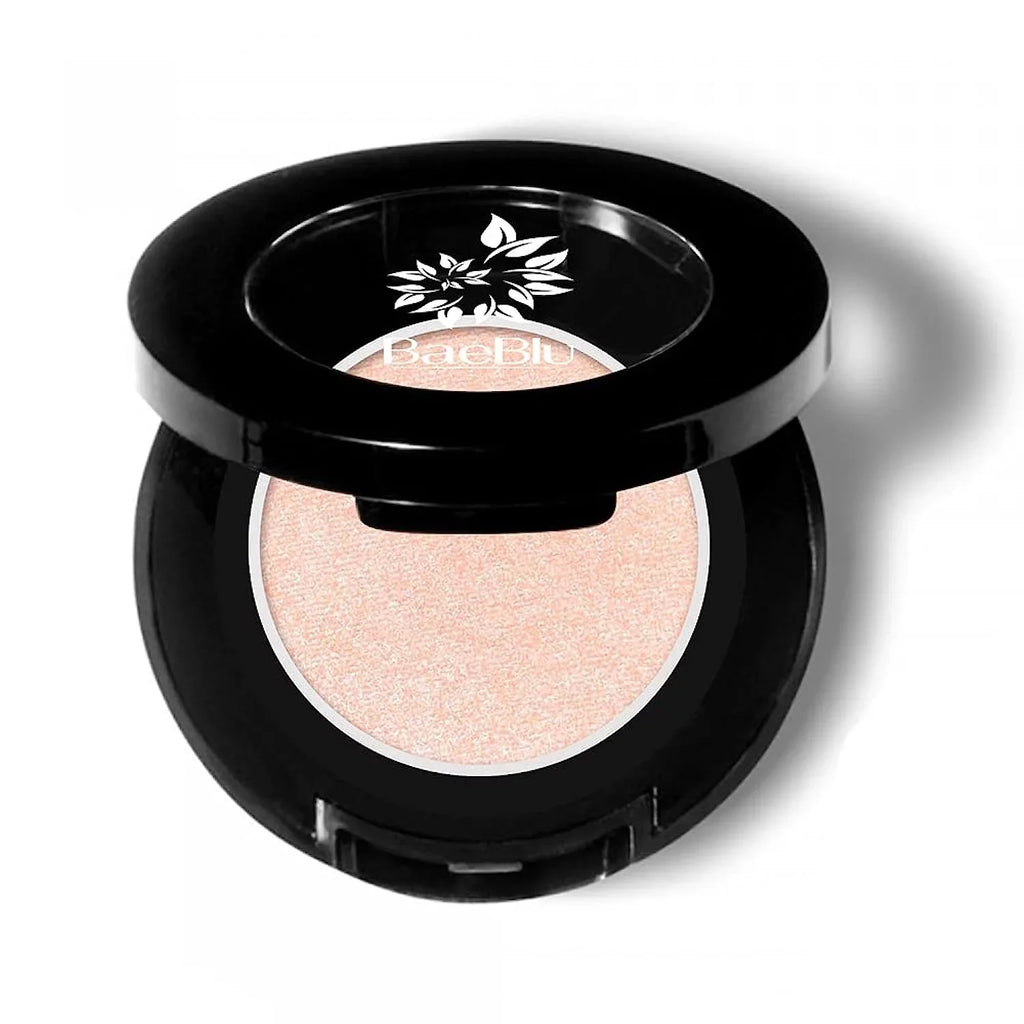 Velvety Finely Peach Natural Made Powder, USA, 100% Eyeshadow in Pressed Hypoallergenic BaeBlu Organic Smooth Ice