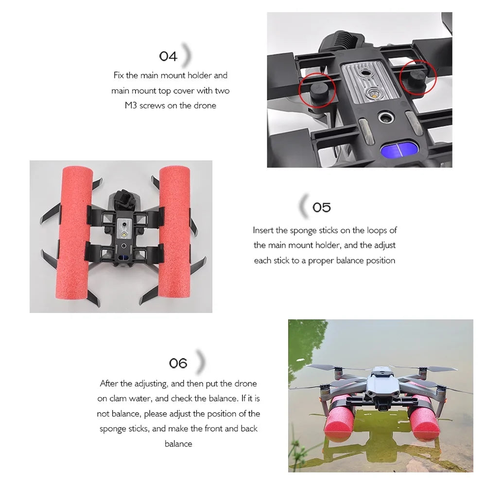 2S Stability, Gear Nebublu Holder Training Enhance Stick Ideal DJI Heighten Kit Extender Holder Landing for AIR Mavic Training Air Float Purposes Bracket , 2