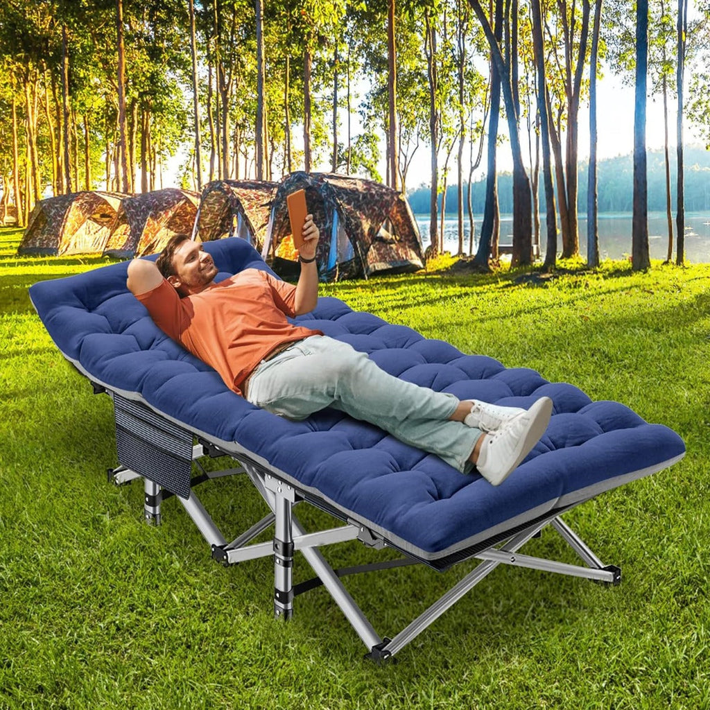 Bed Cots Camping Layer Oxford Camp Bag,1200 Outdoor Adults, for Carry W/Mat Travel with Cot Heavy D Folding Duty