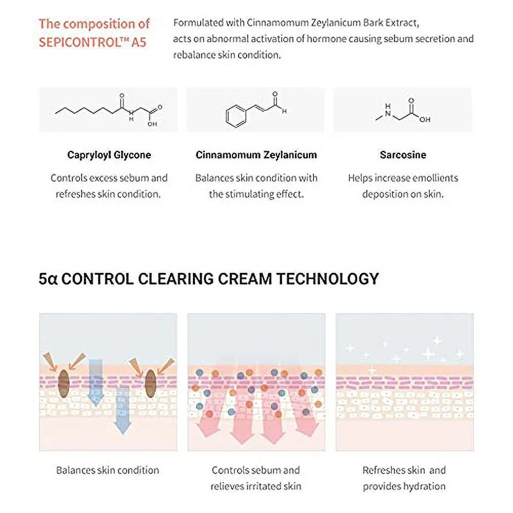 lightweight - Clearing Cream Control Gel-Type The Sebum oz Cream Dr.Ceuracle Excess that Controlling 5α 50ml/1.69