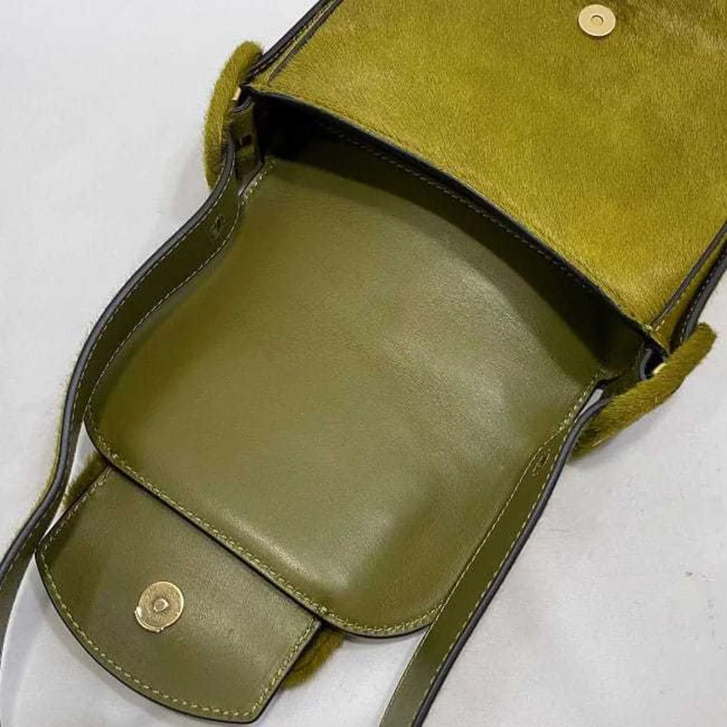TORY Flap Harako Green Leather Bag Burch Half Pre-Owned (Good) BURCH Women's Moon Tory Belt