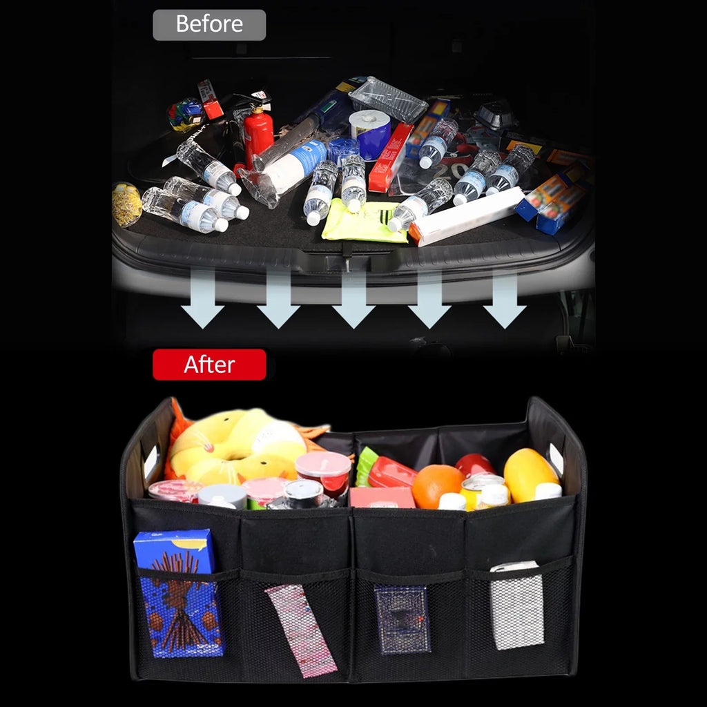 Cloth Cargo Trunk Oxford Organizer, Nebublu Box, Storage Automotive Car Folding Solution Practical 55L Capacity,