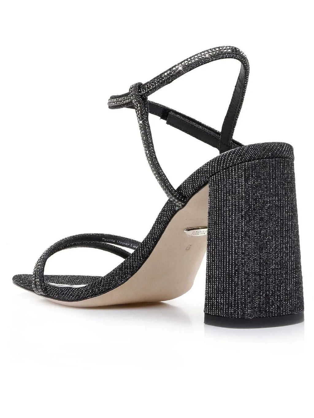 Shimmer Rebekah Strappy Heels Mischka Badgley Block Womens