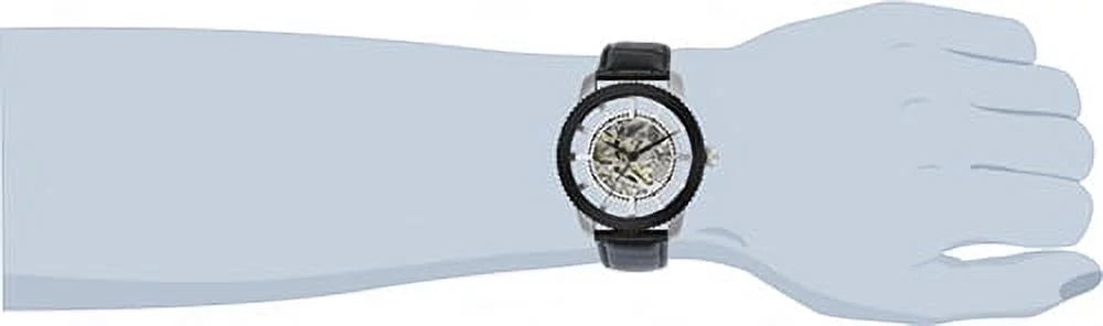 and Watch Men's Leather Steel 23637 Invicta Stainless Automatic 'Vintage'