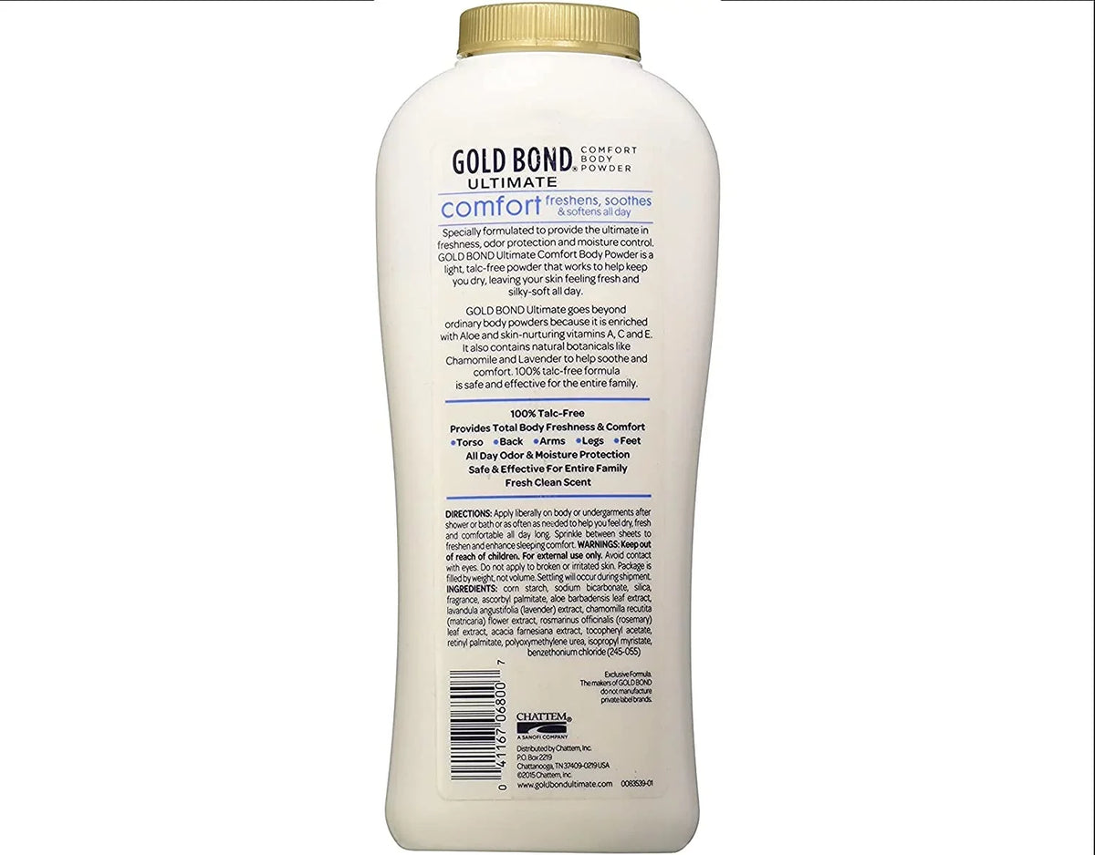 Gold Comfort (Quantity 6) 10.0 Powder Aloe Ultimate Body of Talc-Free Bond oz.