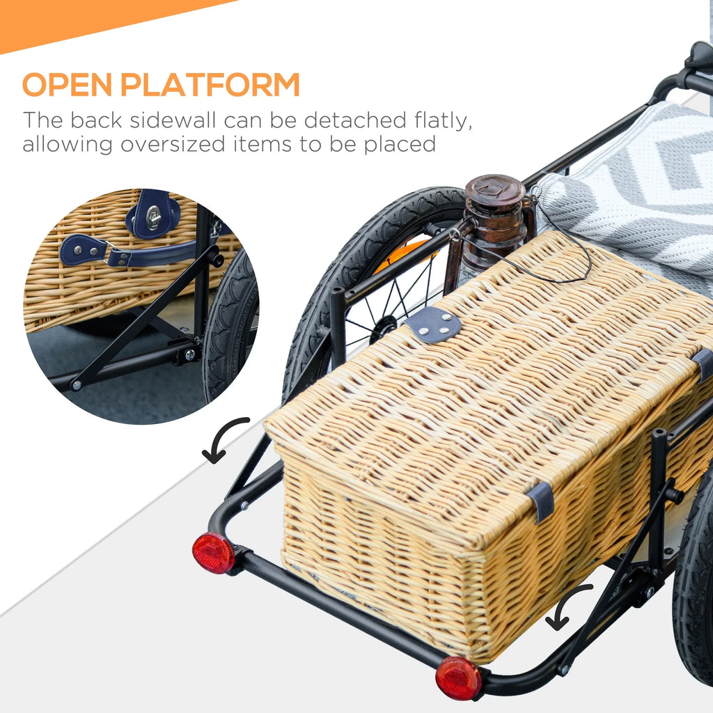 Bottom Aosom Storage Box, Bike Wagon No Removable Trailer with