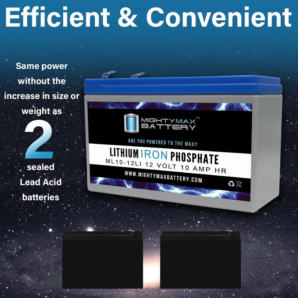 Compatible 2 Pack Streamlight with 10AH Box - Replacement E-Flood Battery HL 12V Lithium