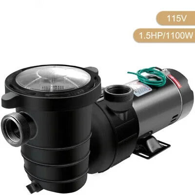 Strainer Pump Ground 5547GPH Swimming 1.5HP Motor 41FT Filter Pool w/ In/Above