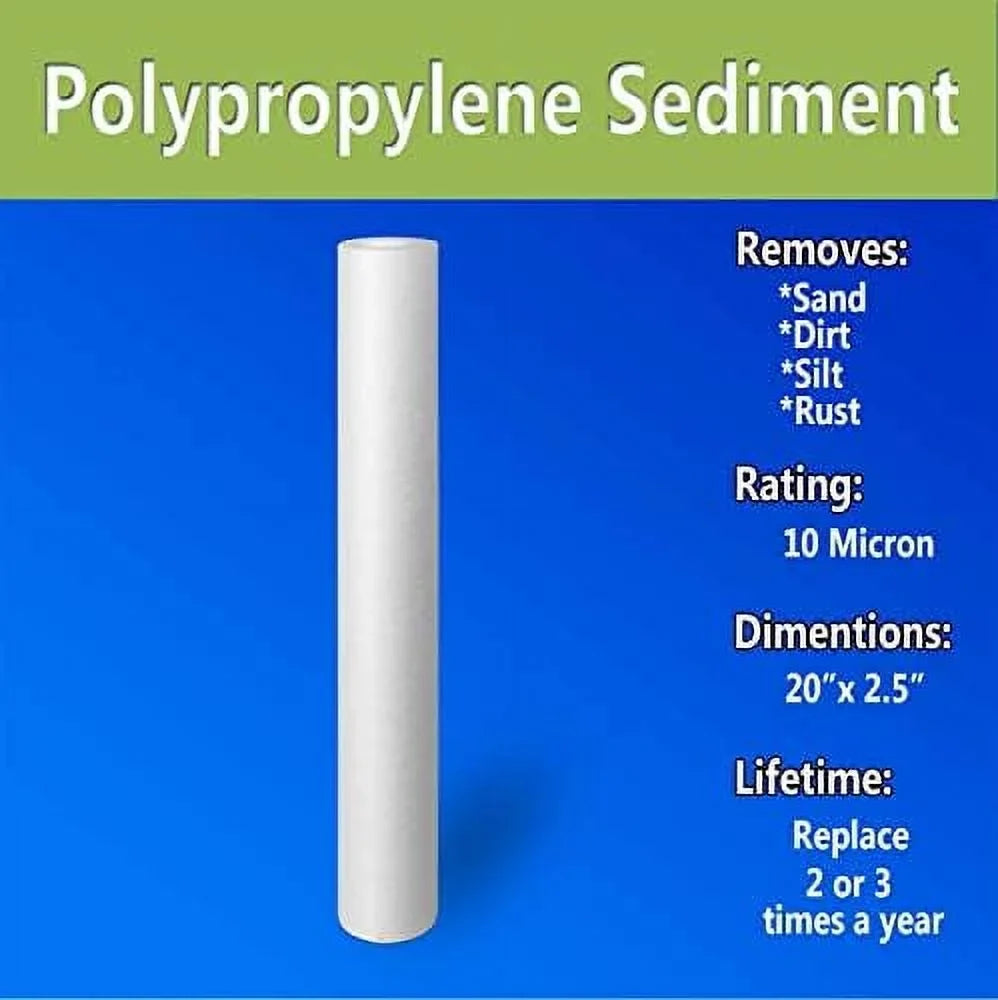 FPMB520, Polypropylene Fits Standard 20” Of X FPMB5-20, X Layers Pack With Whole Filtration Filter House SDC-25-2005/4, 10 Sediment -Blown Housings. 2.5” 2.5” 25 Four 20” Micron VX05-20 Compatible