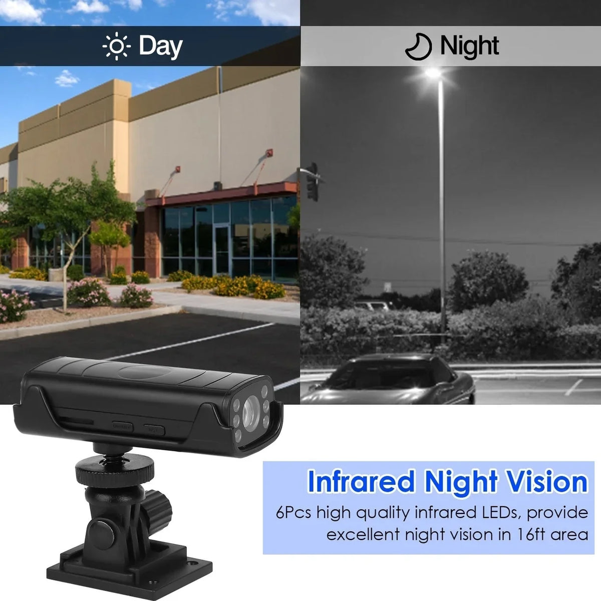 Vehicle Reverse Camera Camera Flexible Night Camera Guide Base Backup Vision Hitch Wireless with Rechargeable Adhesive