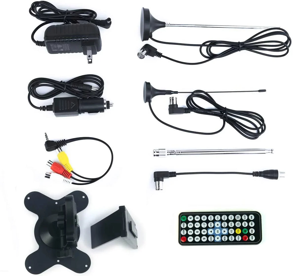 Stand Portable USB, Rechargeable Built Powered Control Battery Car Tyler In Capability Travel HD-TV, Monitor 7" TV Wireless Remote Input, Small Kids HDMI AC/DC, LCD For