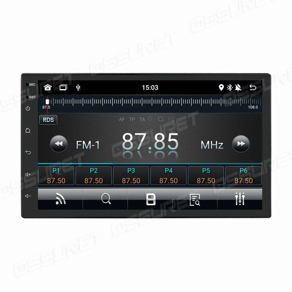 Stereo Head Dash Din 2 GPS Backup With Navigation Double In Android Car Radio System Bluetooth 7" Unit 11 Camera